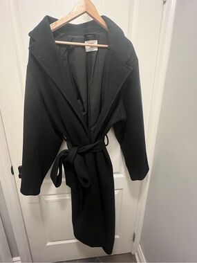 Old Navy 3X Classic Black Women’s Belted Coat